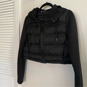 Zara Combined Cropped Puffer Jacket